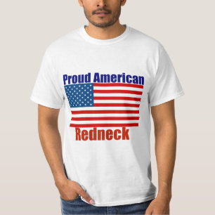T-shirt Fière 4 juillet américaine à col rouge