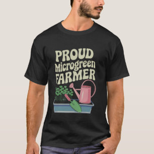 T-shirt Fière agricultrice de micro-pousses faisant germer