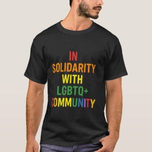 T-shirt Fière Allié Solidarité Avec La Communauté LGBTQ+