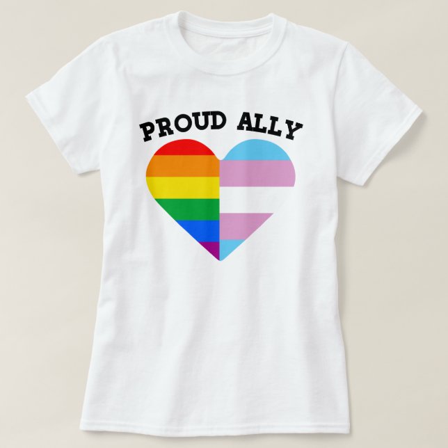 T-shirt Fière alliée LGBTQ (Design devant)