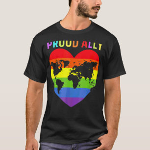 T-shirt Fière Ally Pride Gay Lgbt Jour Mois Parade Rainbo