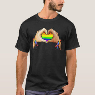 T-shirt Fière Ally Pride Lgbt Drapeau Transgenre Coeur Gay
