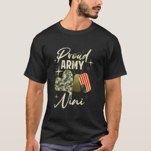T-shirt Fière armée Nini camouflage fête des mères Dog Tag