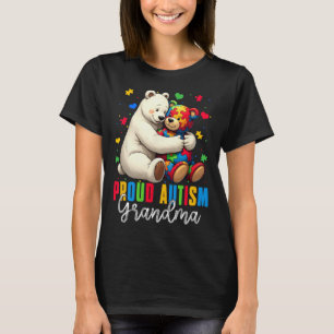 T-shirt Fière autisme grand-mère ours Sensibilisation sur