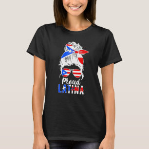 T-shirt Fière Boricua Latina Puerto Rican Girl Porto Rico