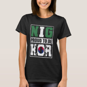 T-shirt Fière Corée du Sud et Nigeria Mix Nigérian Coréen