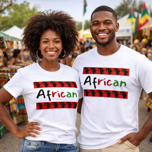 T-shirt Fière couleur africaine