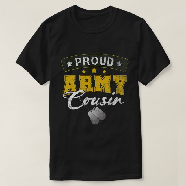 T-shirt Fière Cousin de l'armée Chemise de la fierté milit (Design devant)