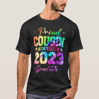 T-shirt Fière Cousin d'un 2023 Diplômé Senior 23 Famille T