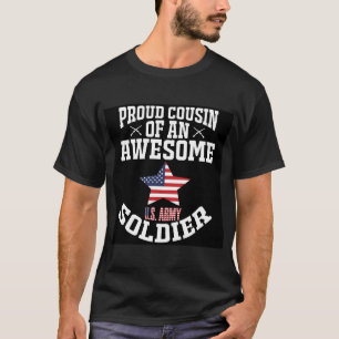 T-shirt Fière Cousin D'Un Soldat Américain Épatant