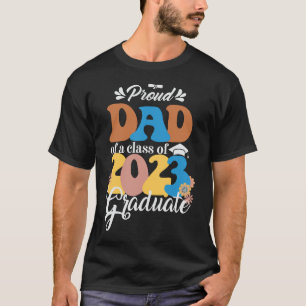 T-shirt Fière DAD d'une classe de 2023 Graduate Retro Supe
