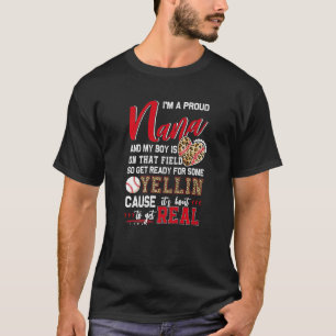 T-shirt Fière De Baseball Nana Baseball Famille Correspond