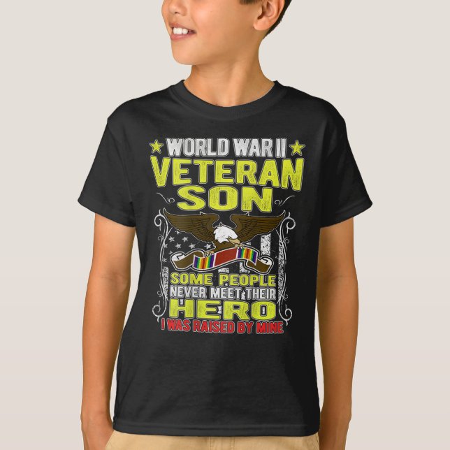T-shirt  Fière de la Seconde Guerre mondiale Fils vétéran  (Devant)
