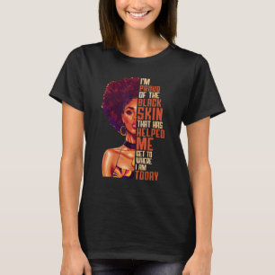 T-shirt Fière De Ma Peau Noire Affirmation Positive Afro G