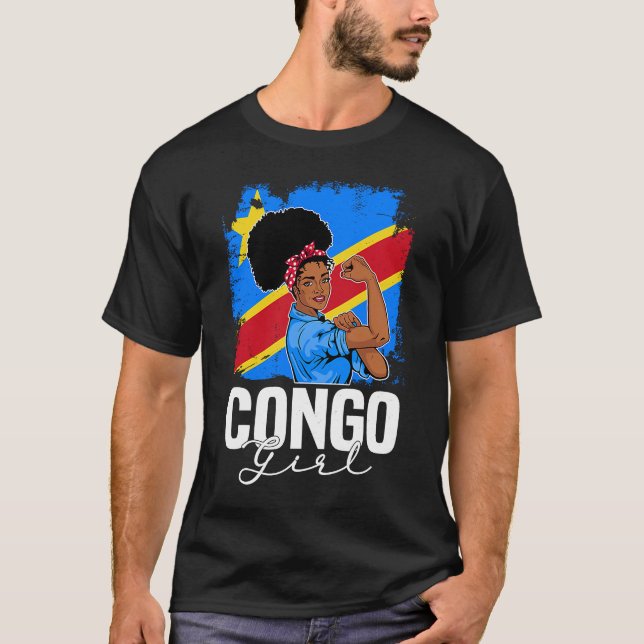 T-shirt Fière De Mes Racines Congolaises Congo BHM BLM Pri (Devant)
