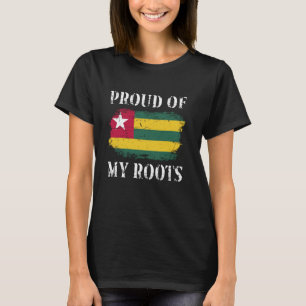 T-shirt Fière De Mes Racines Togolaises Drapeau Togo