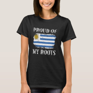 T-shirt Fière De Mes Racines Uruguayennes Drapeau Uruguay