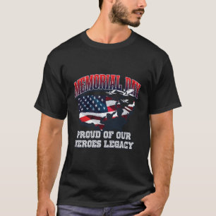 T-shirt Fière De Nos Héros Jour Américain Des Anciens Comb