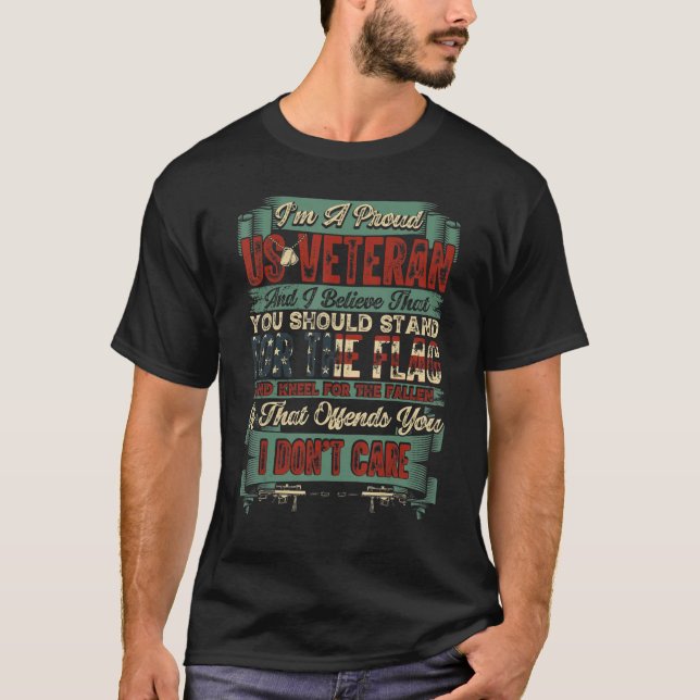 T-shirt Fière de nous vétéran (Devant)