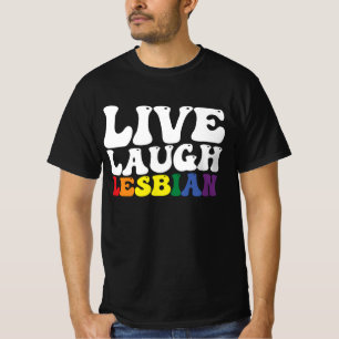 T-shirt Fière de vivre drôle lesbienne LGBT Groovy