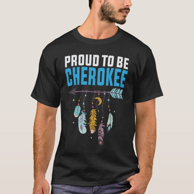 T-shirt Fière d'être Cherokee - fierté indienne des cherok (Devant)