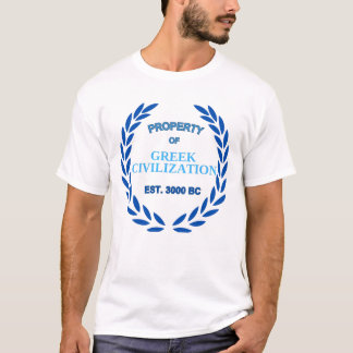 T-shirt Fière d'être grecque -Propriété de la civilisation