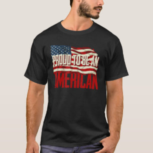T-shirt Fière D'Être Un Drapeau Américain
