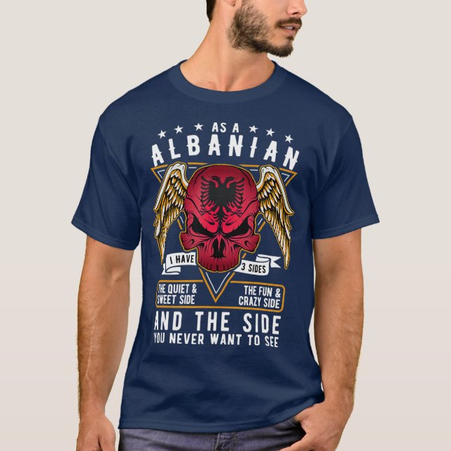 T-shirt Fière d'être un tee-shirt cadeau albanais (Devant)