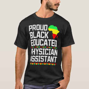 T-shirt Fière élève assistante médicale noire instruite Pa