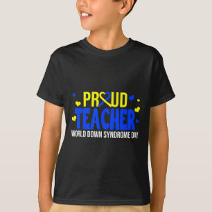 T-shirt Fière enseignante Journée mondiale de la sensibili