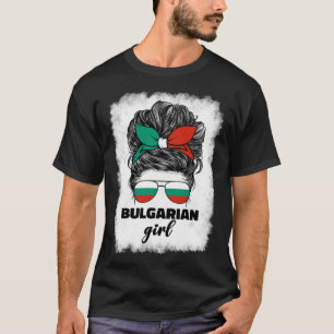 T-shirt Fière Femme bulgare Bulgarie Drapeau Pride Roo