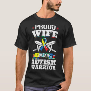T-shirt Fière Femme D'Un Guerrier Autiste