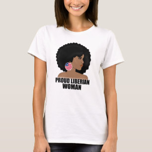 T-shirt Fière femme libérienne, la Fierté du drapeau li