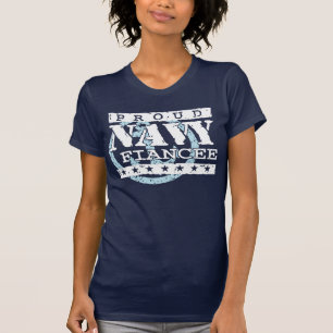 T-shirt Fière fiancée de la Marine