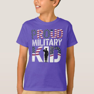 T-shirt Fière Fière Fierté Militaire Enfant