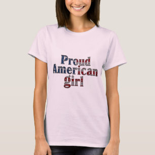 T-shirt Fière fille américaine Tee