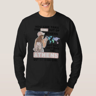T-shirt Fière Fille d'Athènes  Fille Cool de la Ville d'At