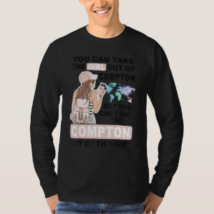 T-shirt Fière fille de Compton   Fille cool de la ville de