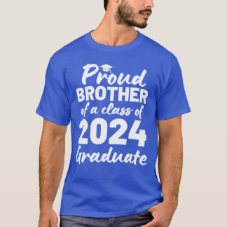 T-shirt Fière frère d'un diplômé de la promotion 2024 garç