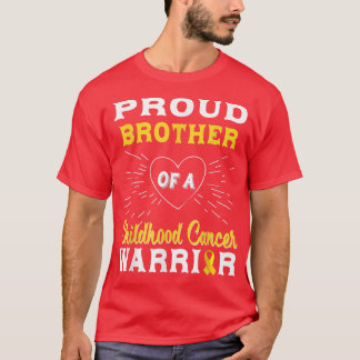 T-shirt Fière Frère D'Un Guerrier Du Cancer De L'Enfance