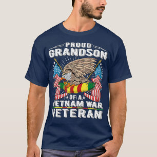 T-shirt Fière Grand-Fils Du Vietnam Vétérans Militaires