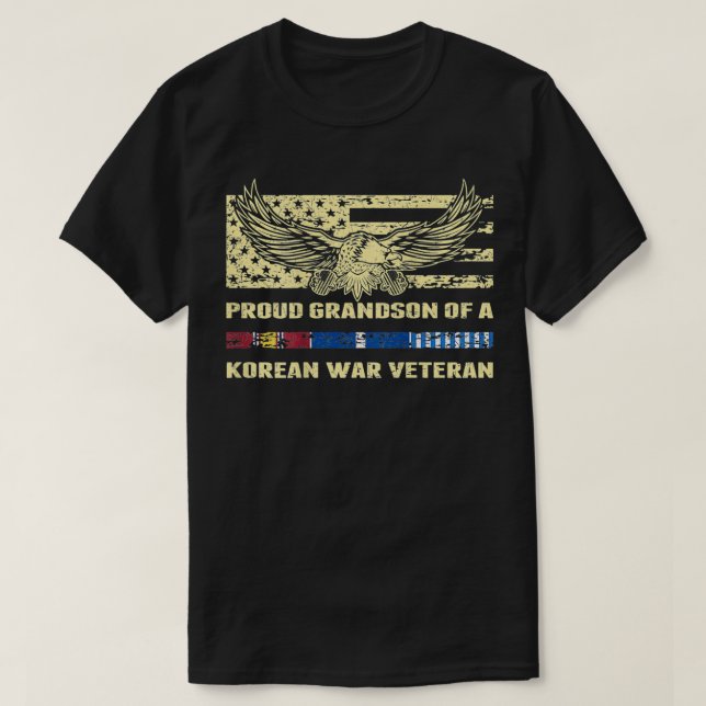 T-shirt Fière Grand-Fils D'Un Ve Militaire De Guerre Corée (Design devant)