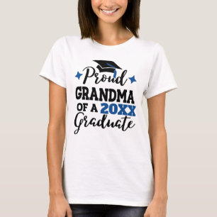 T-shirt Fière grand-mère de 2022 diplômé noir bleu tassel