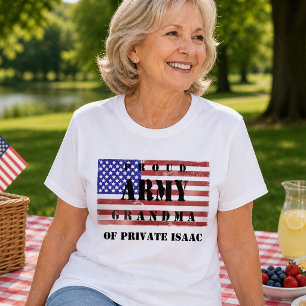 T-shirt Fière grand-mère de l'armée Drapeau patriotique