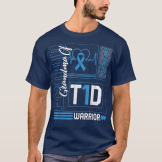T-shirt Fière Grand-Mère Du T1D Guerrier Diabète Diabète C