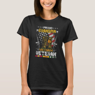 T-shirt Fière Grand-Mère Du Vietnam Vétérinaire Du Drapeau