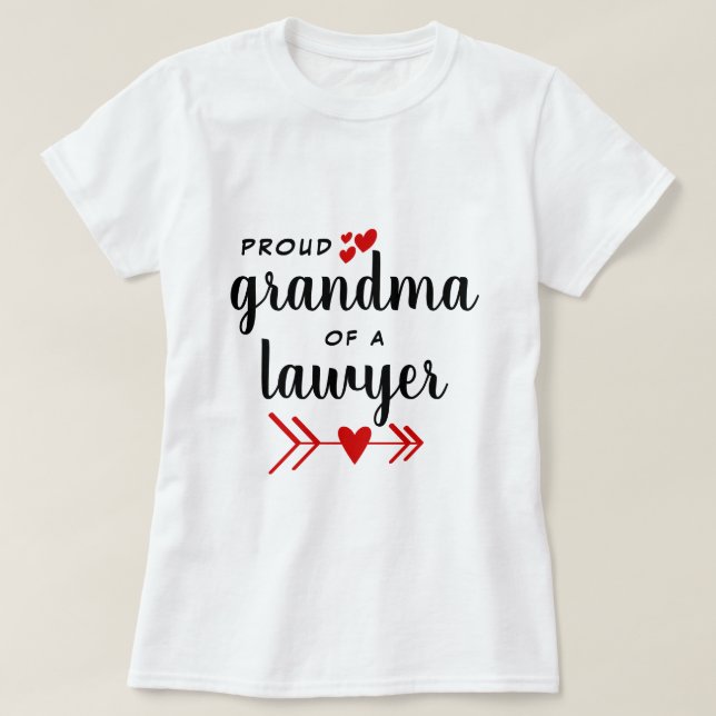 T-shirt Fière grand-mère d'un avocat (Design devant)