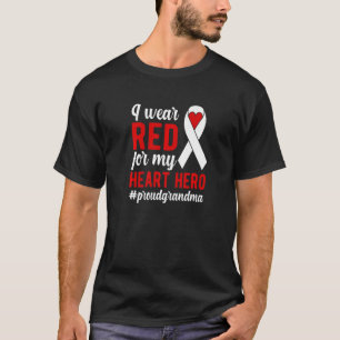 T-shirt Fière grand-mère guerrière CHD Maladie cardiaque c