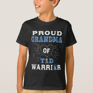T-shirt Fière grand-mère T1d Sensibilisation au diabète de