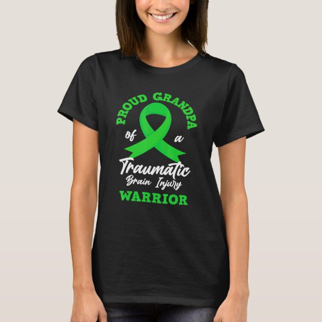 T-shirt Fière Grand-Père D'Un Guerrier Blessure Traumatiqu (Devant)